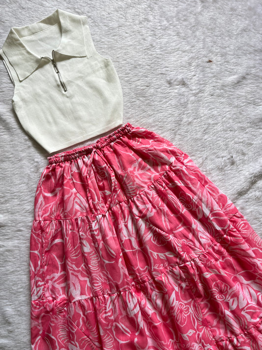 Floral skirt🤍