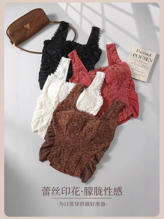 Lacy corset type tops
