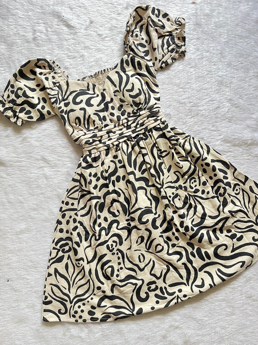 Creame Printed Floral Dress
