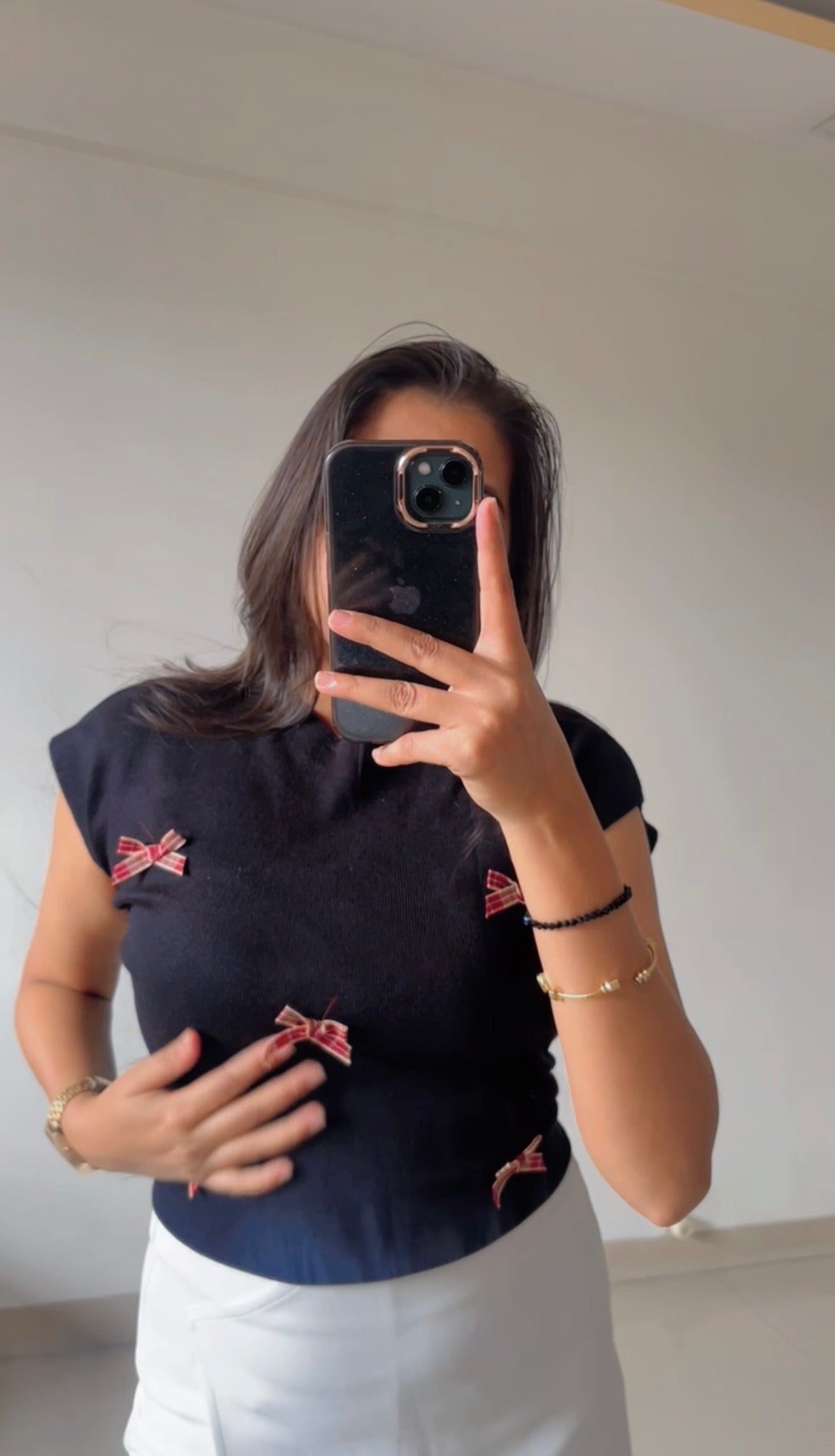 Cap sleeves knitted top