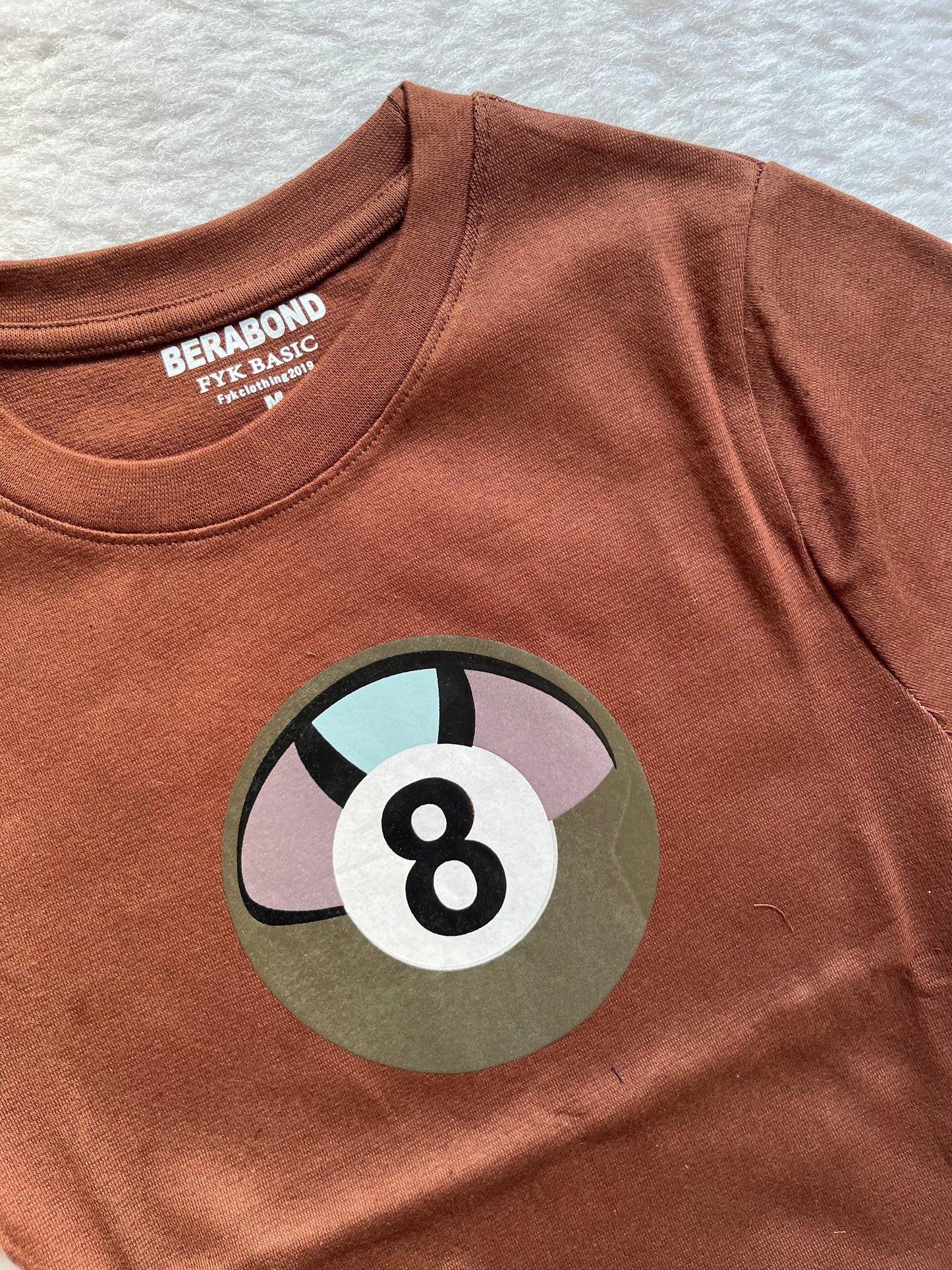 Brown tennis baby tee