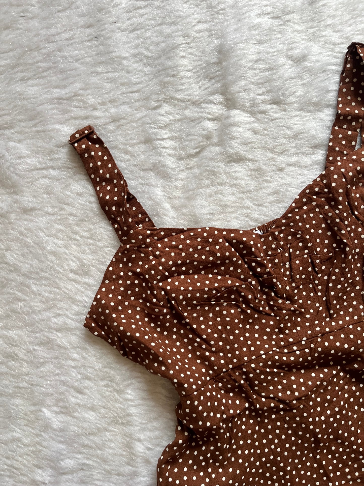 Brown polka dot dress🤎
