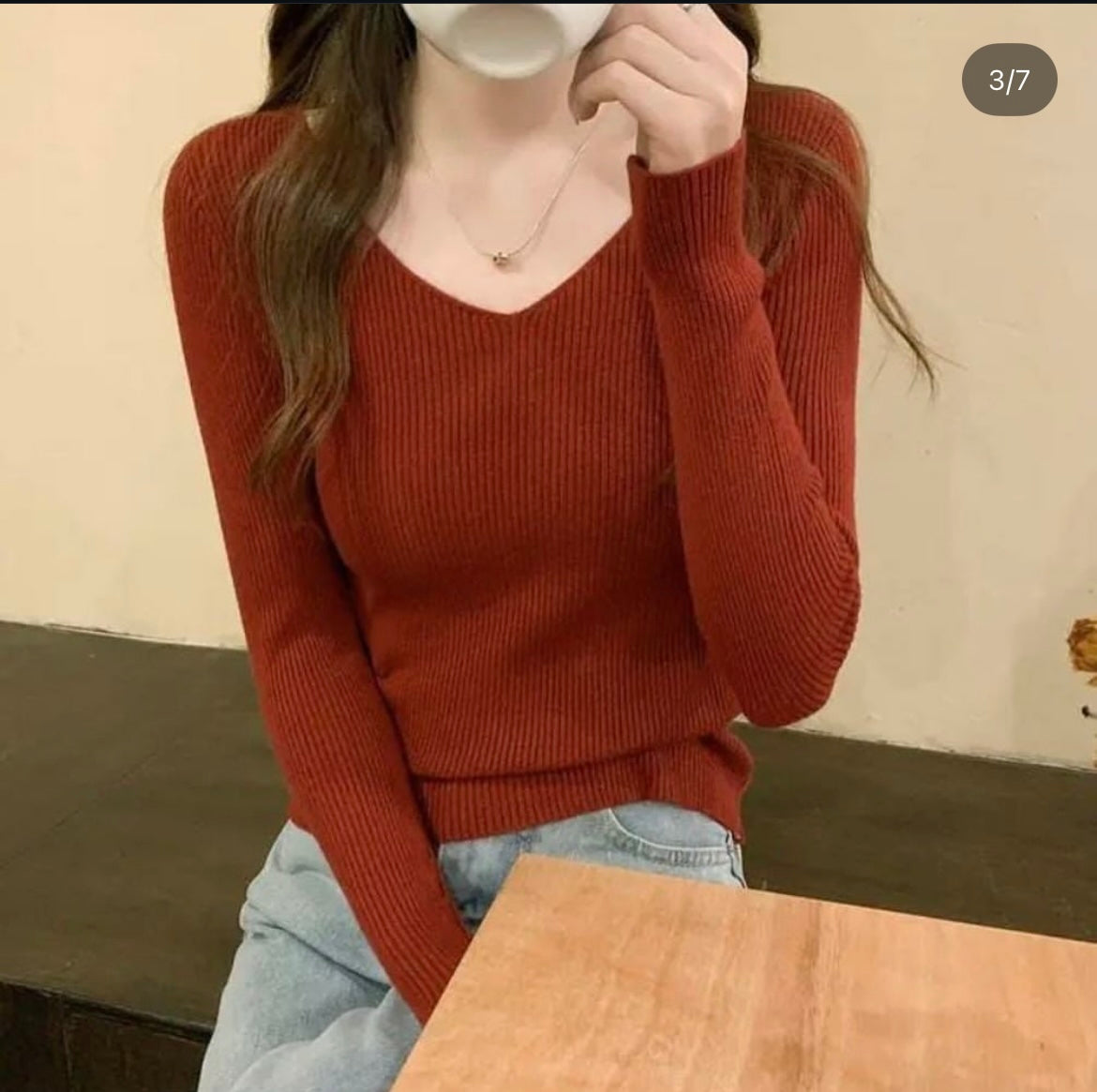 Soft ribbed knit tops