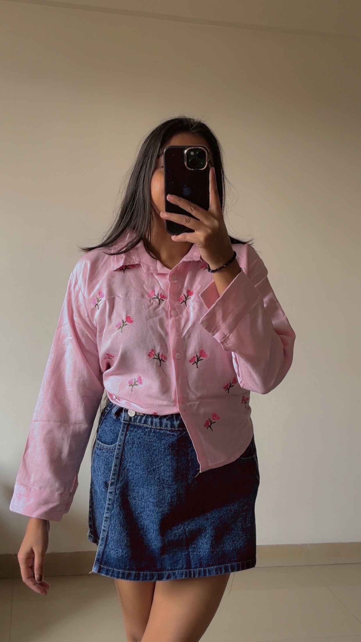 Embroidered cotton shirts❤️