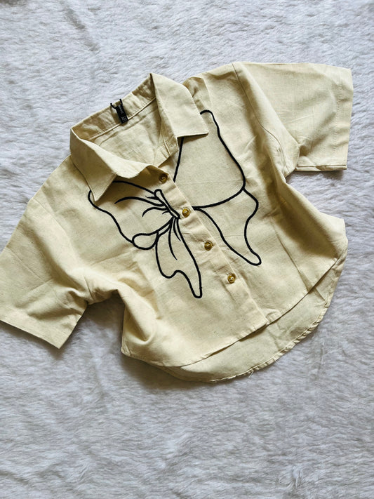 Beige linen shirt🤍