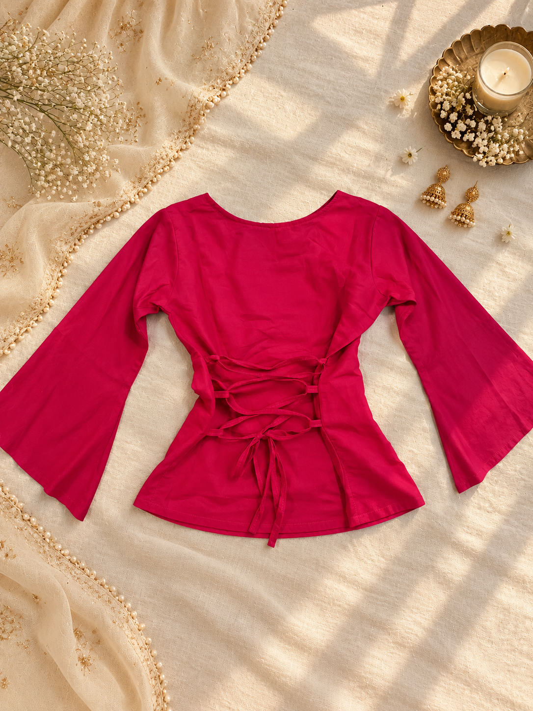 Mirror work solid Kurtis