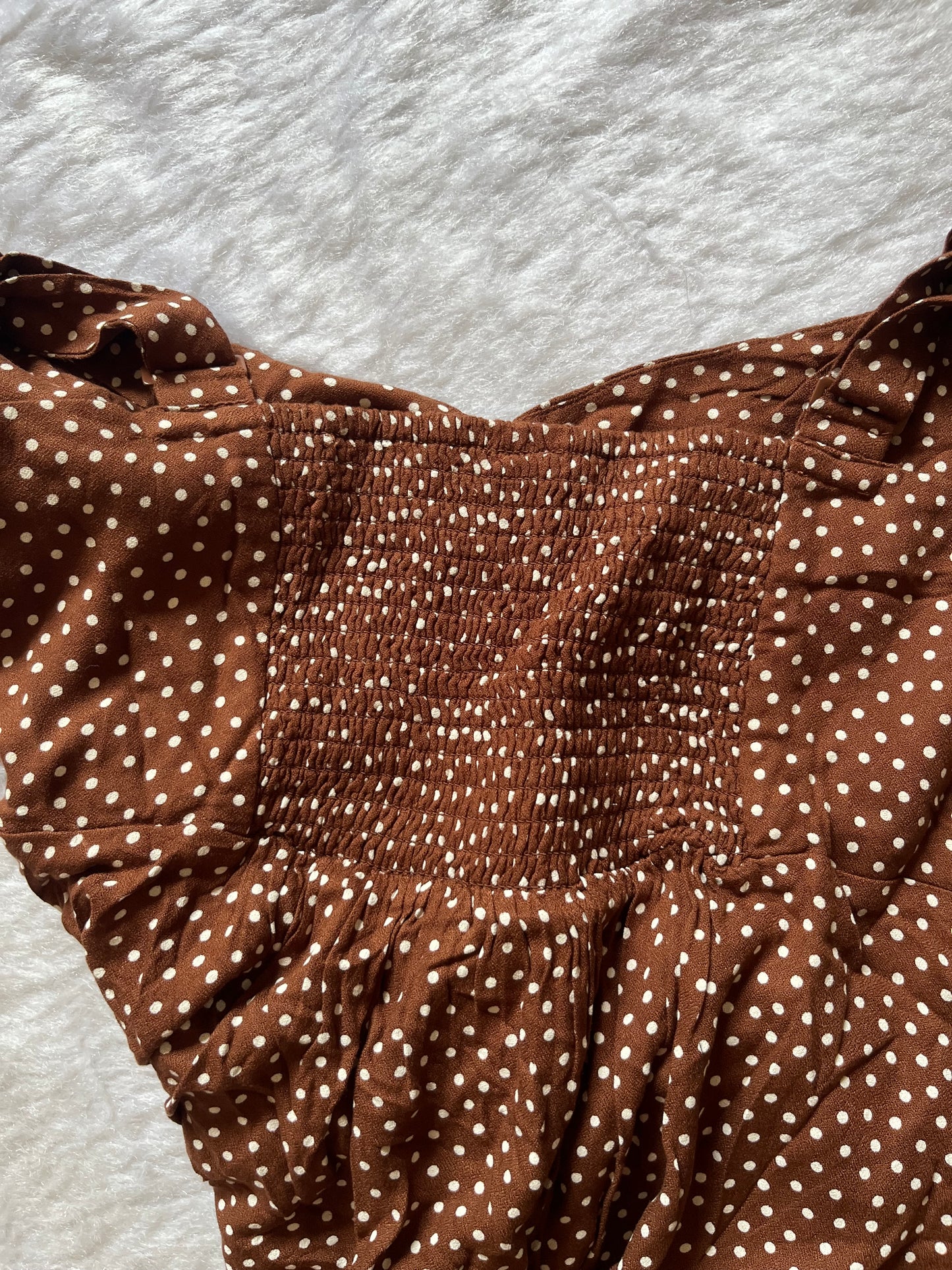 Brown polka dot dress🤎
