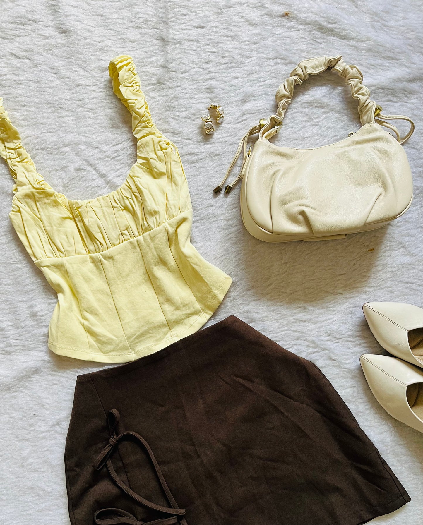 Butter yellow bustier top💛