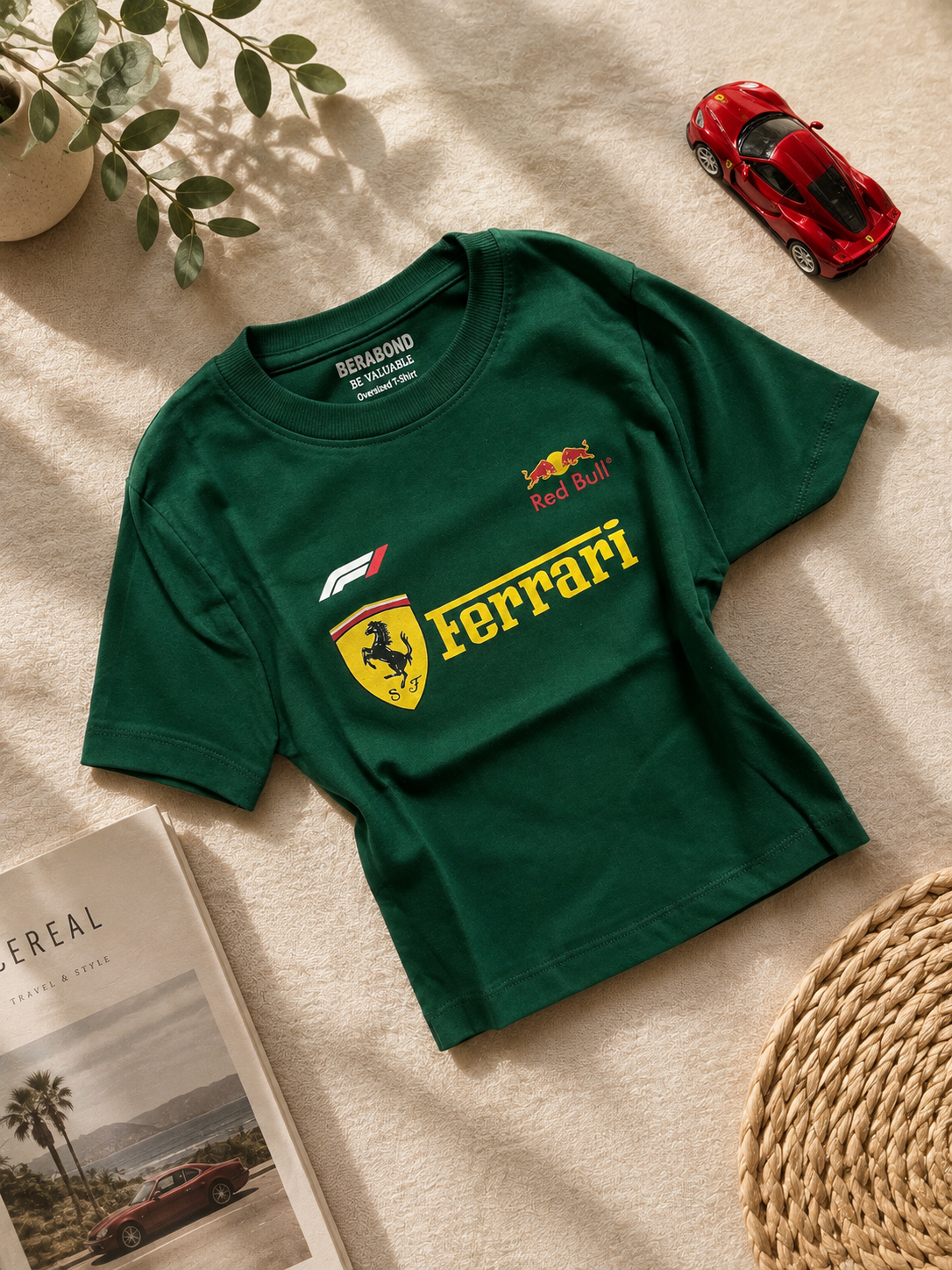 Green Ferrari fitted tee