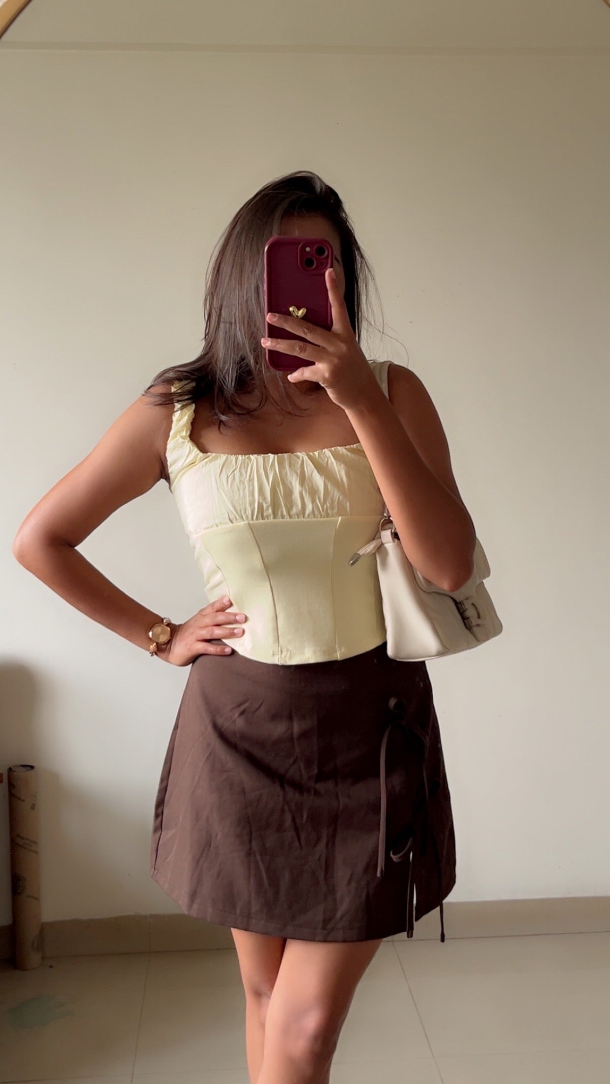Butter yellow bustier top💛