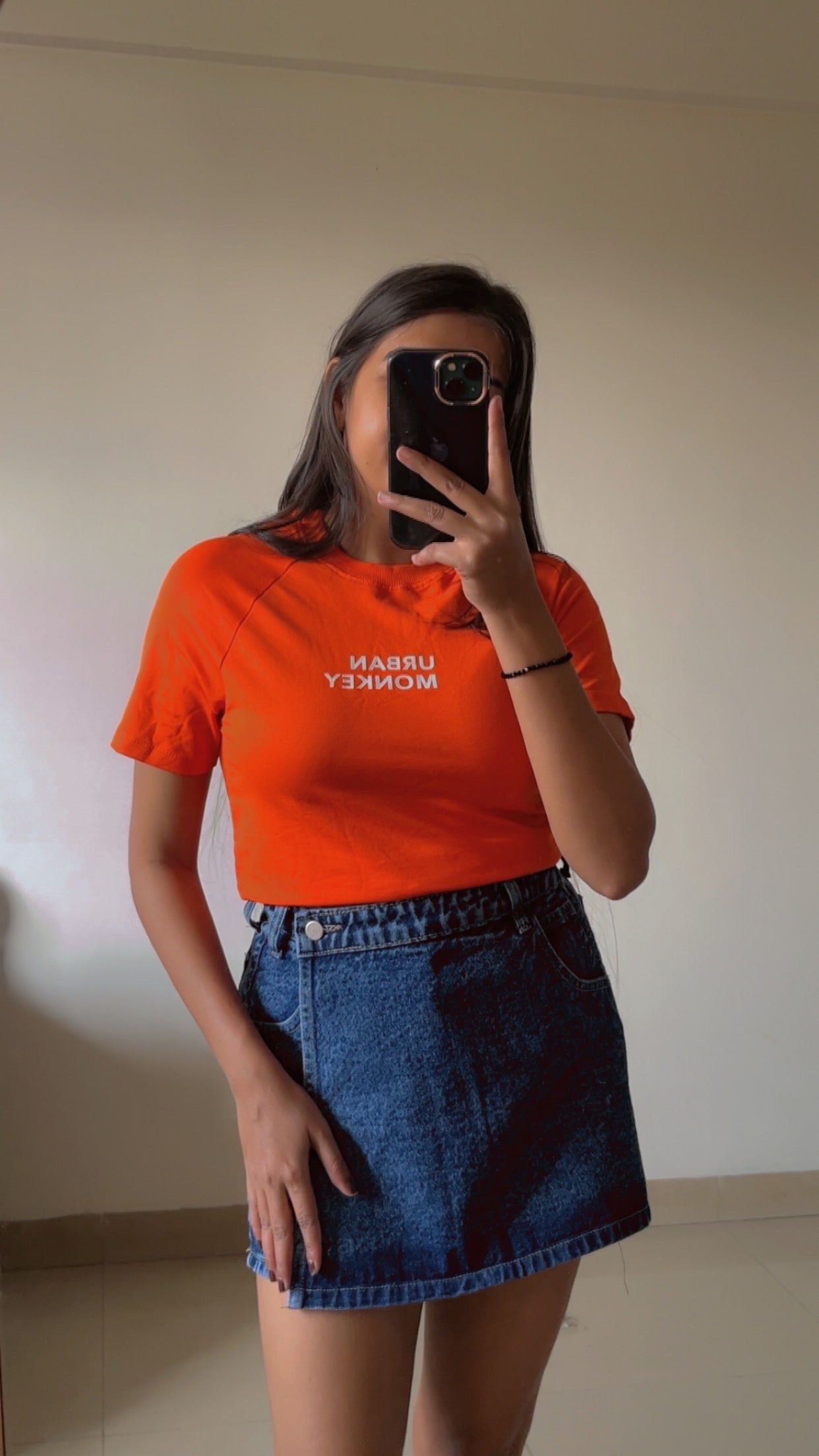 Orange baby tee