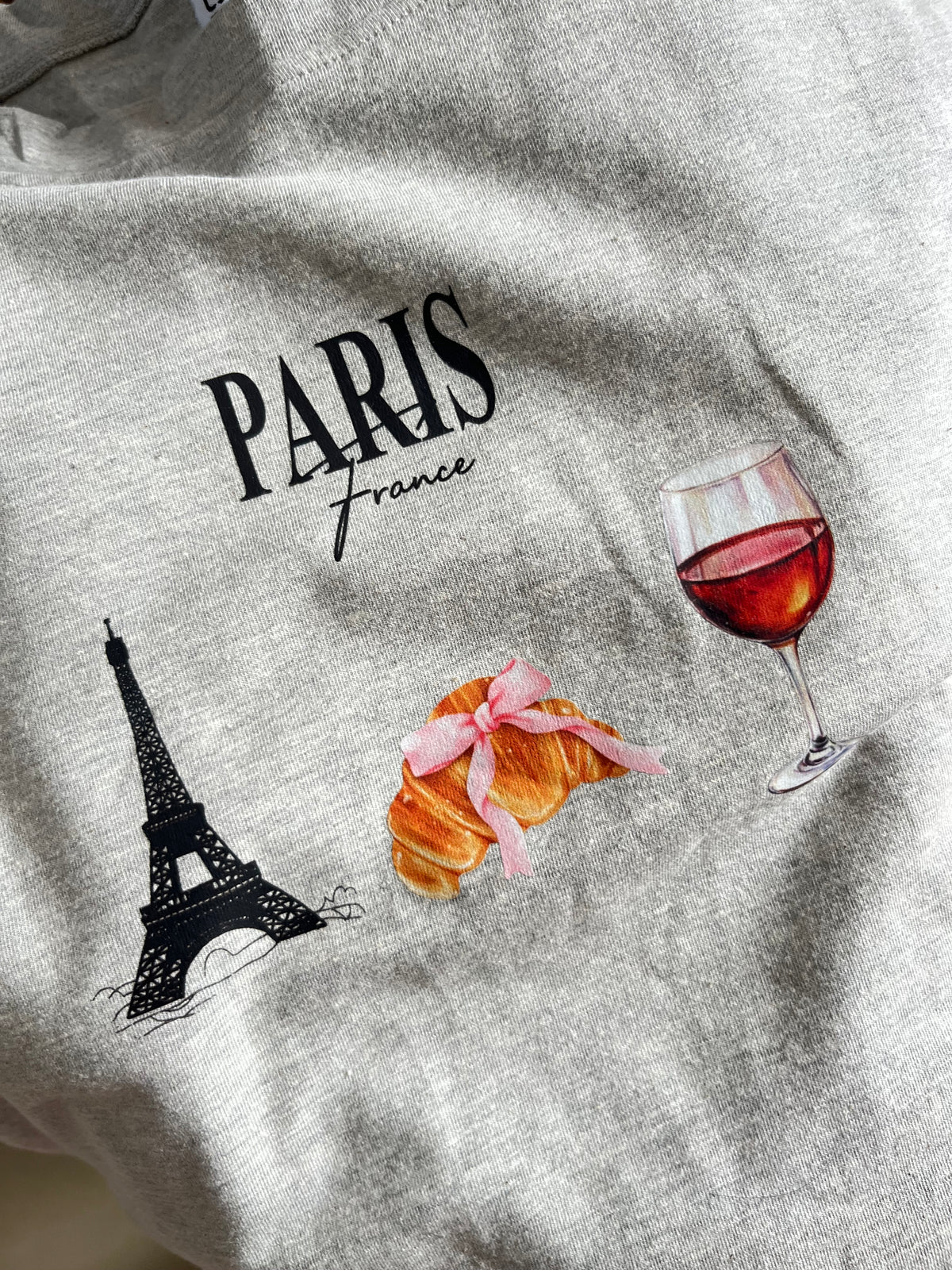 Paris theme fitted tee