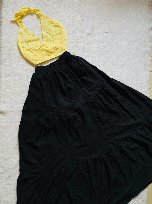 Black Desi Skirt set🤍