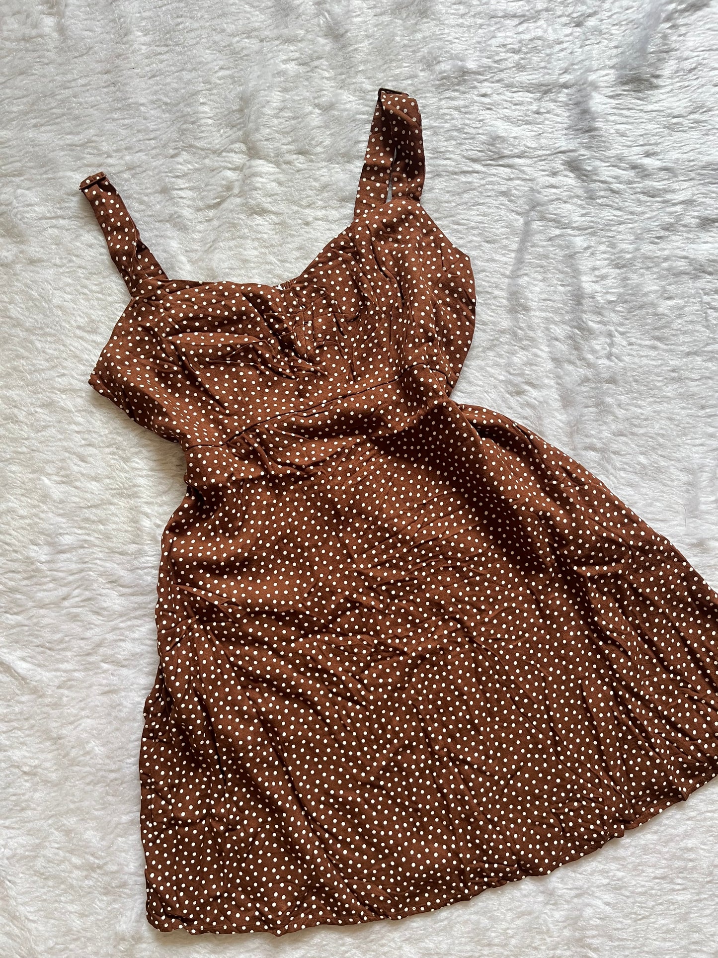 Brown polka dot dress🤎