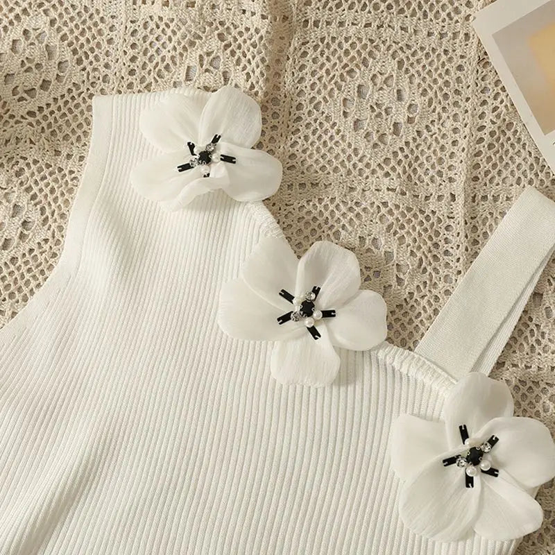 Floral ribbed top ❤️
