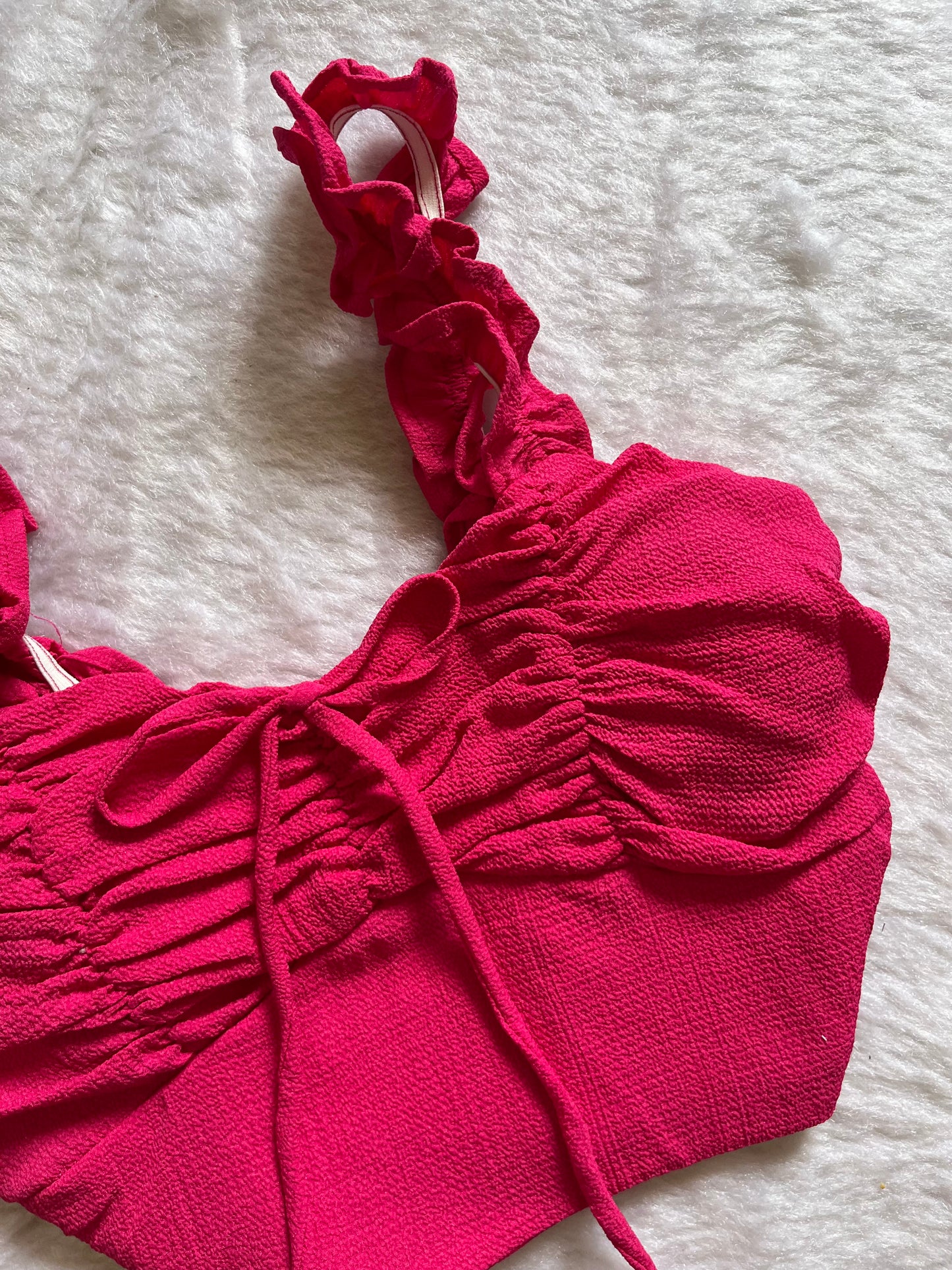 Hot Pink ruched top🤍