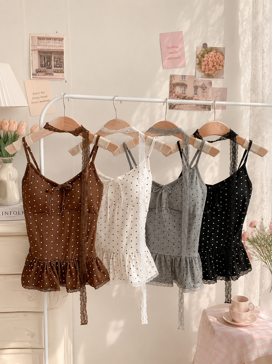 Polka dot padded tops❤️
