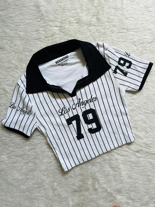 Los Angeles collared fitted tee