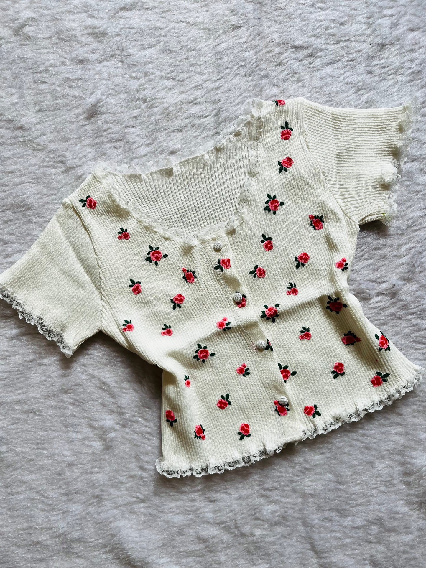 White flora top🤍