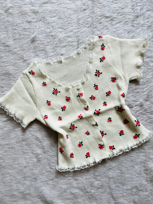 White flora top🤍