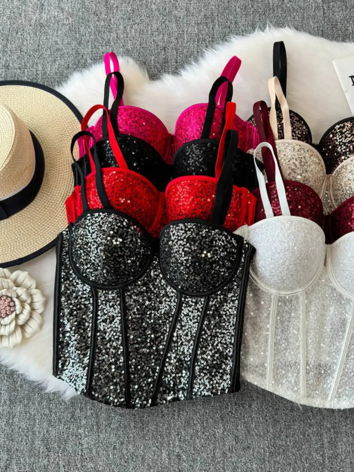 Blingy padded corsets