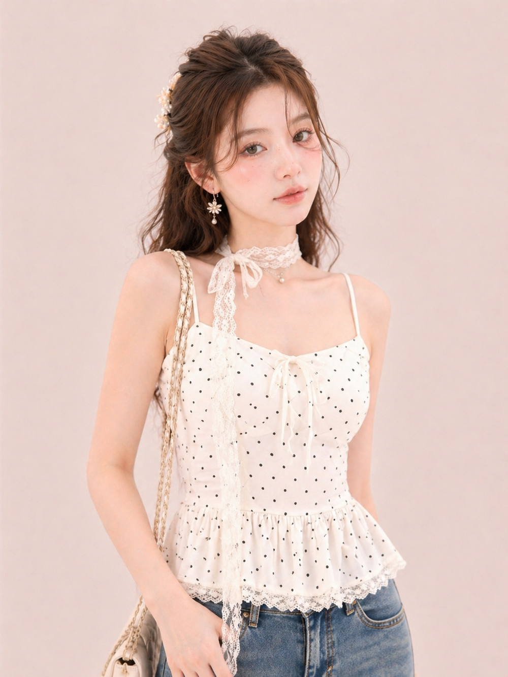 Polka dot padded tops❤️