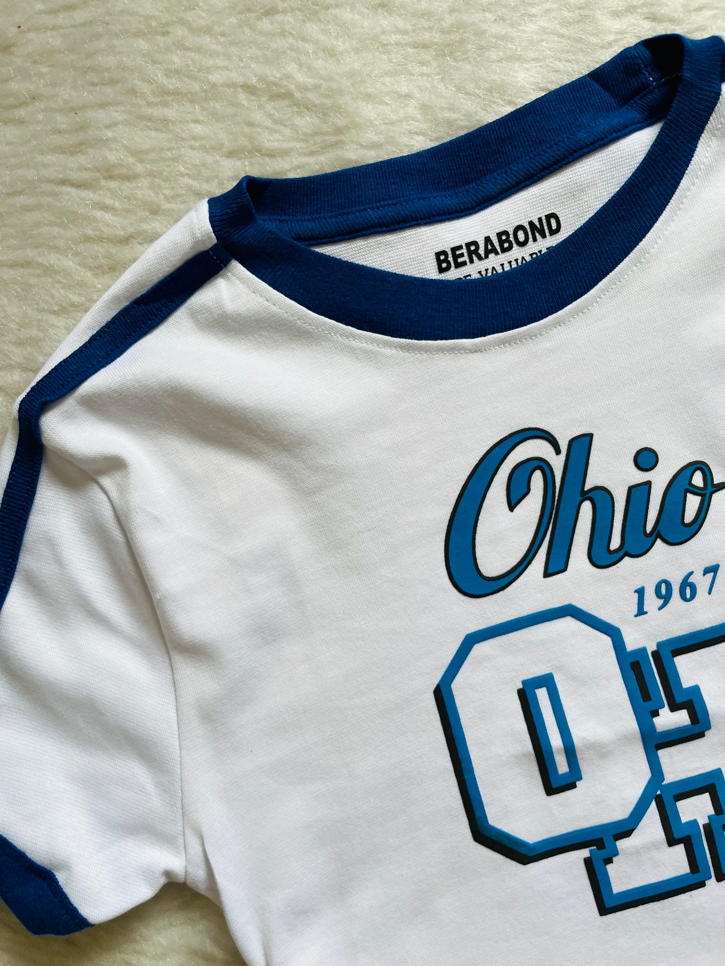 White sporty baby tee