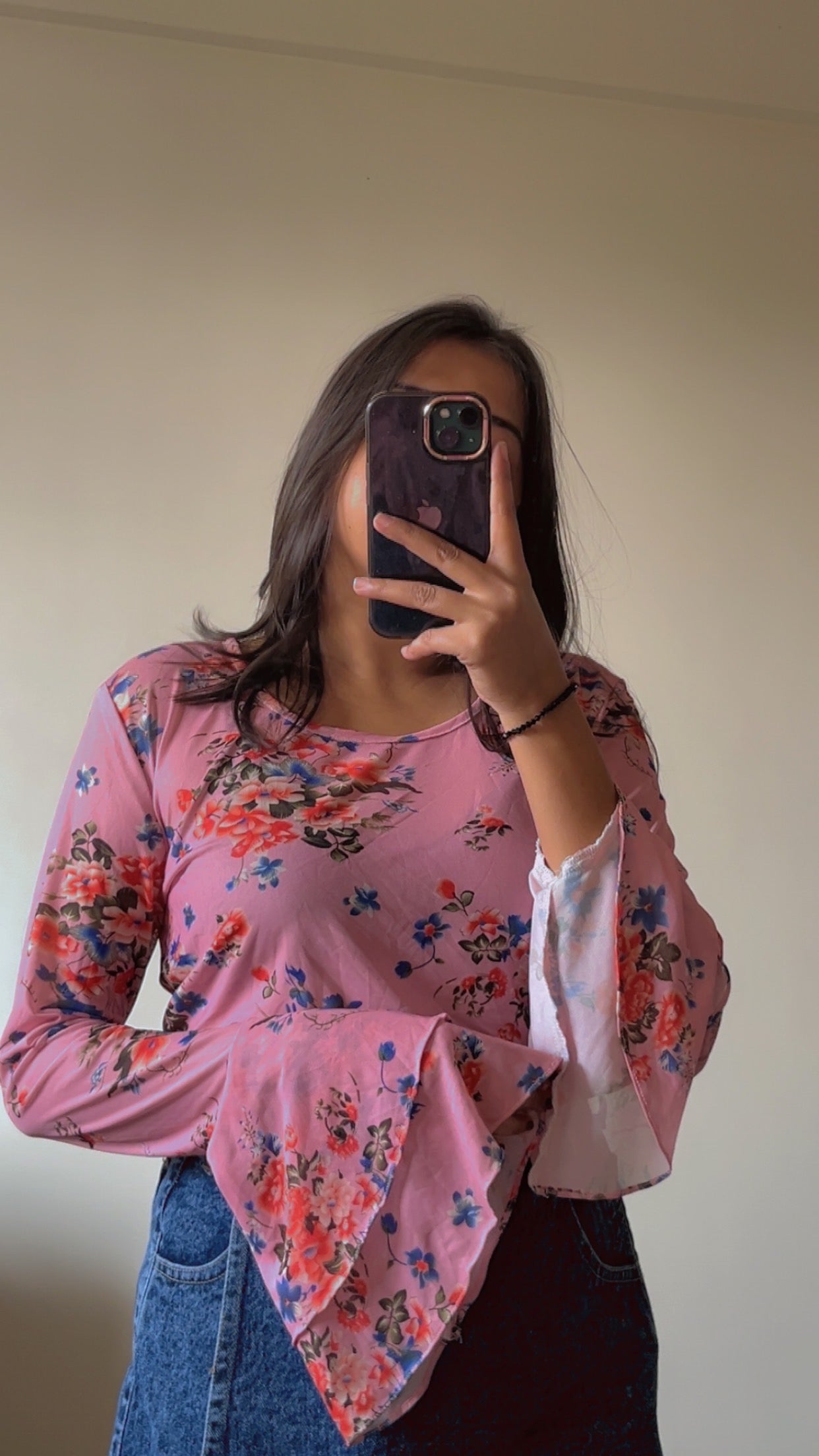 Pink floral top