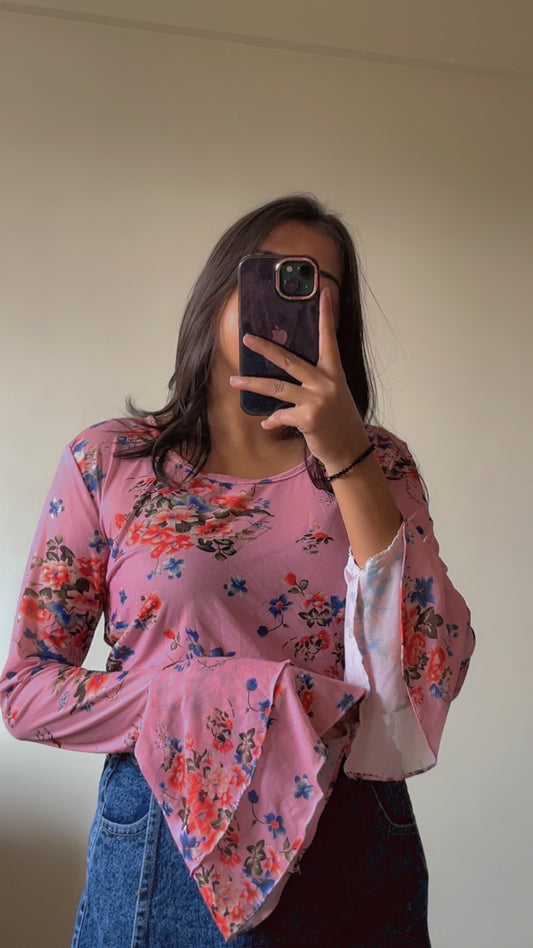 Pink floral top