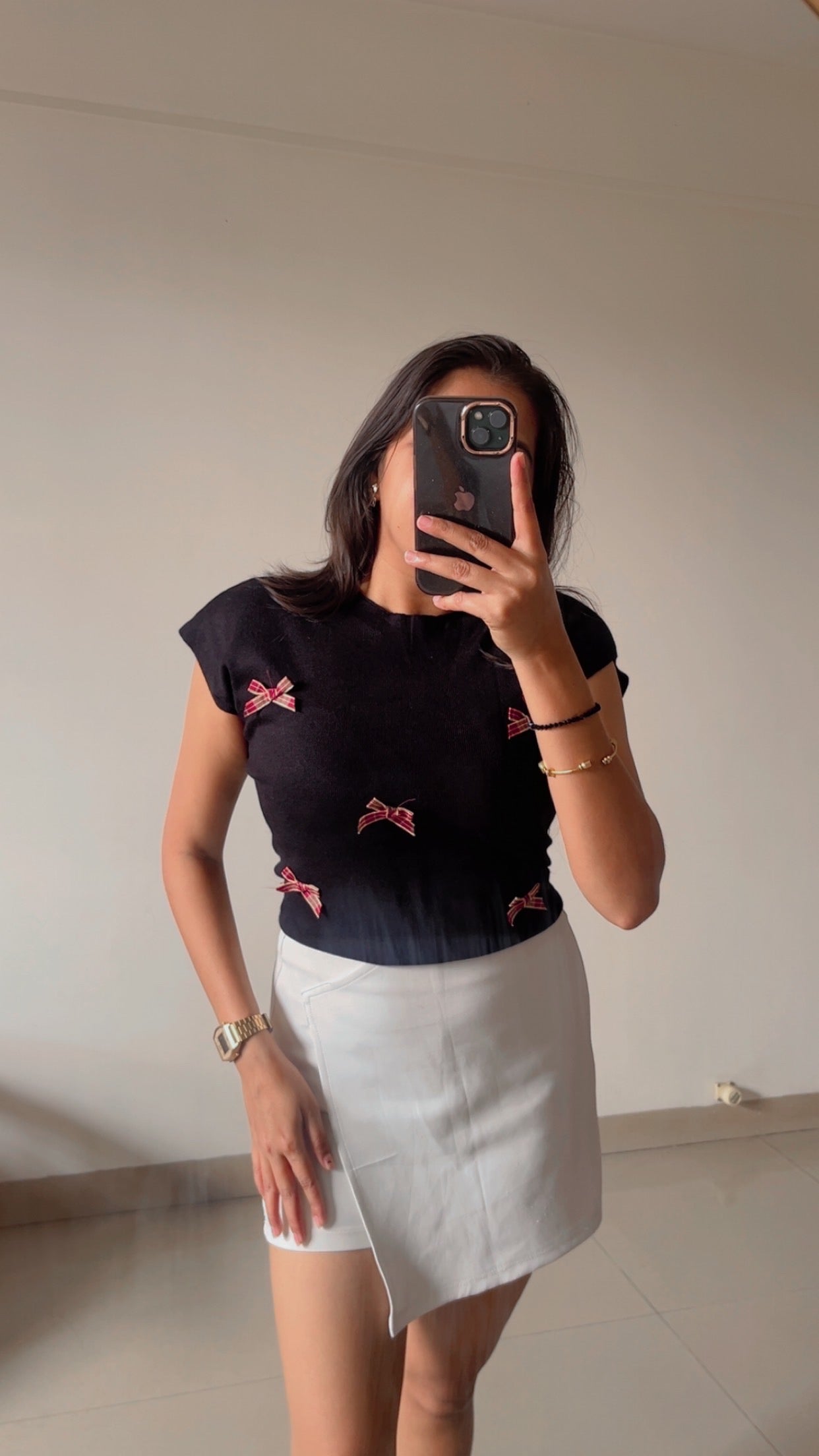 Cap sleeves knitted top