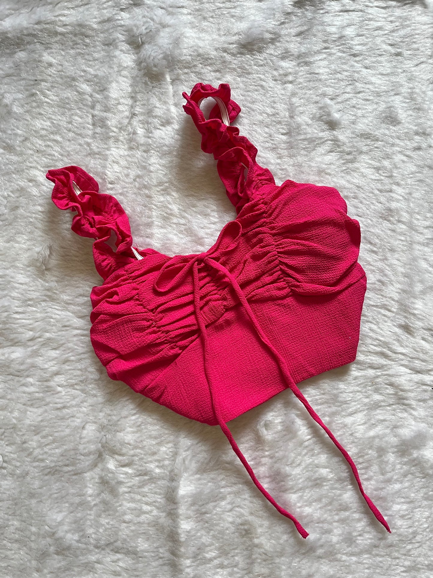 Hot Pink ruched top🤍