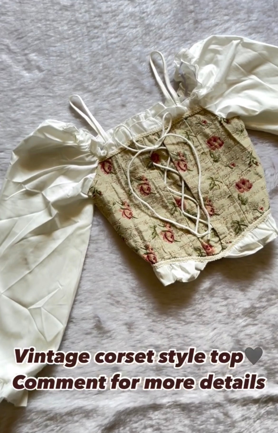 Vintage corset style top