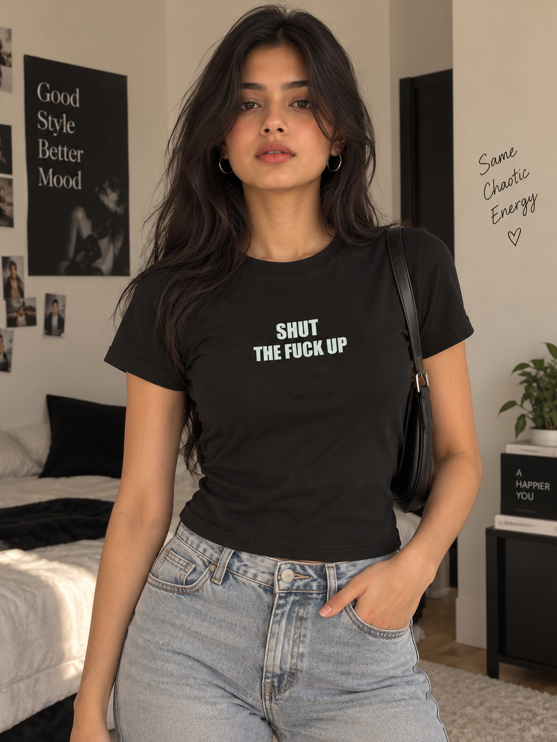 SHUT THE F**** Up fitted Tee